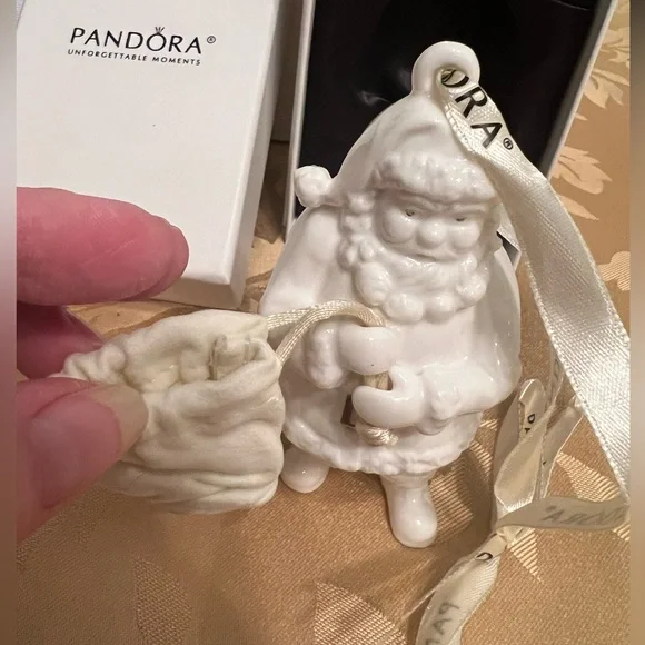 Pandora White Santa Ornament - Picture 7 of 8